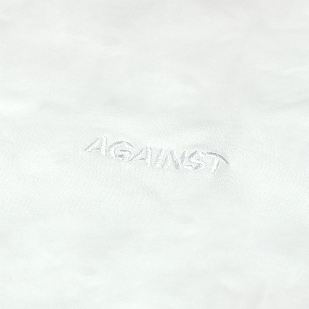 Against Beefy White Oversize 16s Tshirt