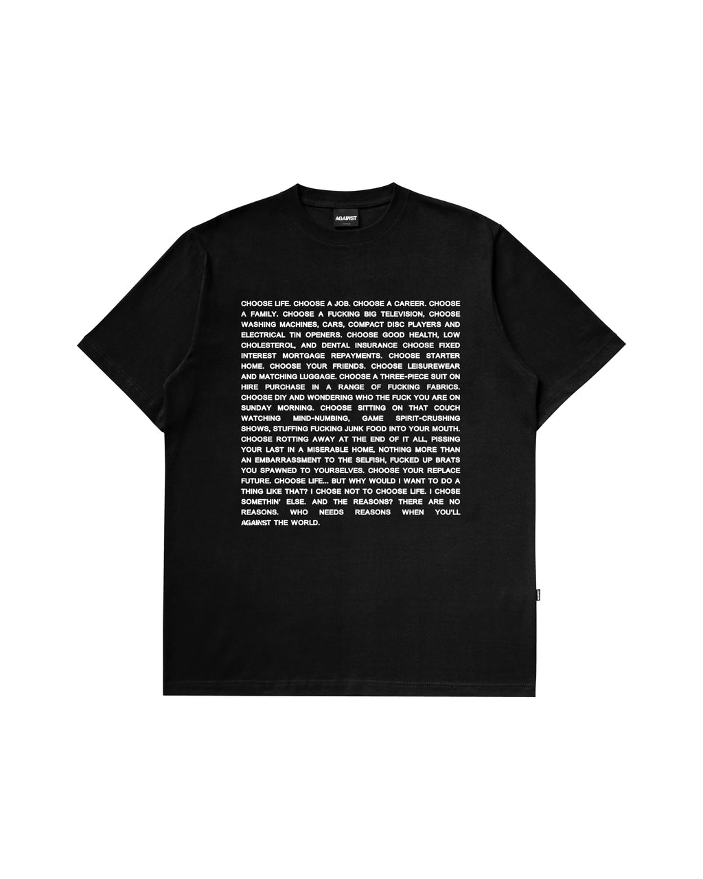 Oversize Against Tshirt - Choose Life Tees 20s